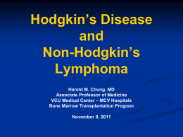 Hodgkin’s Disease and Non