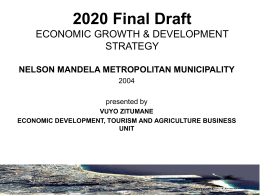 2020 Economic Growth & Development Strategy