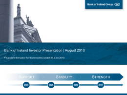 Preliminary Debt Investor Presentation