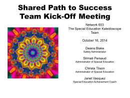 Shared Path to Success Team Meeting