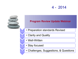Program Review Process - Council for Exceptional Children