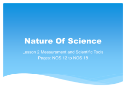 Nature Of Science - OnCourse Systems