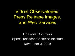 Press Release Images, Virtual Observatories, and Web Services