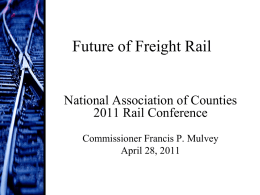 Future of Freight Rail, Francis Mulvey