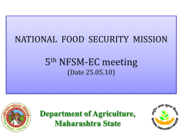 Maharastra - National Food Security Mission