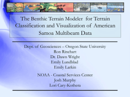Benthic Terrain Modeler - Oregon State University
