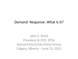 Demand Response: What Is It?