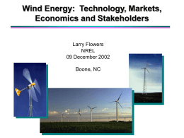 Wind Energy: Technology, Applications, Markets, and Economics
