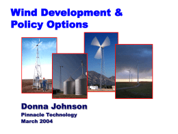 WIND POLICY OPTIONS - Kansas Energy Information Network