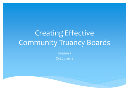 Community Truancy Boards