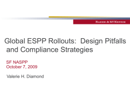 Global ESPP Rollouts: Design Pitfalls and Compliance