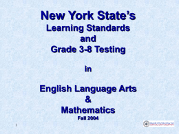 THE NEW YORK STATE GRADES 3