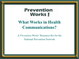 What Works in Health Communications?