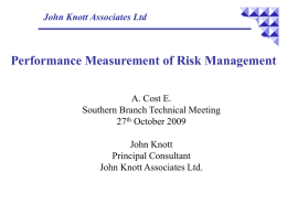 Performance Measurement of Risk Management