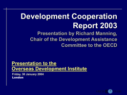 Richard Manning - Overseas Development Institute (ODI)