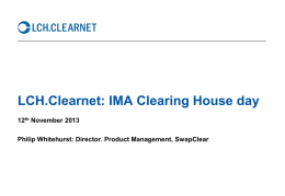 IMA Clearing House day - Investment Management Association