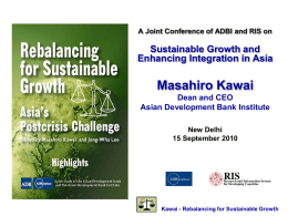 Rebalancing for Sustainable Growth