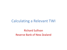 Calculating a relevant TWI