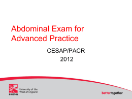 Abdominal Exam for Advanced Practice