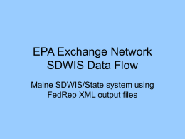 EPA Exchange Network SDWIS Data Flow