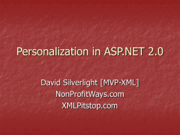 Personalization in ASP.NET 2.0