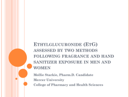 Ethylglucuronide (EtG) assessed by two methods following