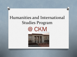 Humanities and International Studies Program