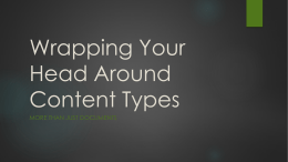 Wrapping Your Head Around Content Types