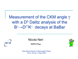g related measurements: GWL, ADS, Dalitz