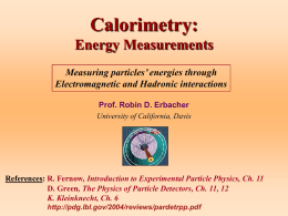 252b Lecture 8: Calorimetry