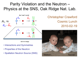 Hadronic Parity Violation and the Neutron