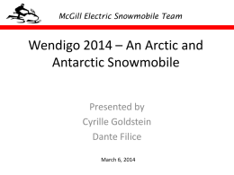 Wendigo 2014 – An Arctic and Antarctic Snowmobile