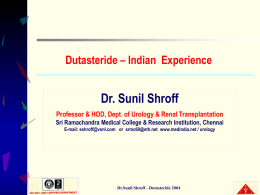 Dutasteride – Initial Indian Experience