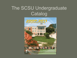 The SCSU Undergraduate Catalog
