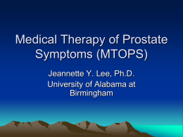 Medical Therapy of Prostate Symptoms (MTOPS)