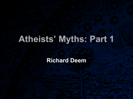 Atheists’ Myths: Part 1, Biblical Cosmology