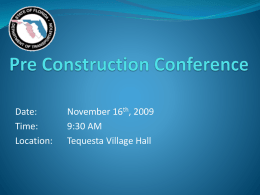 Pre Construction Conference