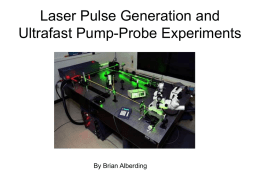 Ultrafast Laser Spectroscopy