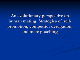 PowerPoint Presentation - An evolutionary perspective on