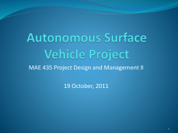 Autonomous Surface Vehicle Project