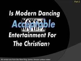 Is Modern Mixed Dancing Acceptable For The Christian?