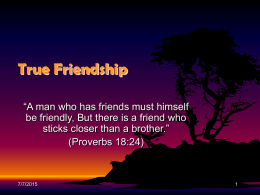 True Friendship - Revelation And Creation