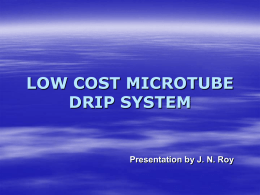 LOW COST MICRO TUBE DRIP SYSTEM - SIMI