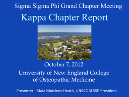 Kappa Chapter Report