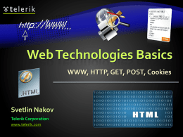 Web Technologies Basics - Telerik Mobile App Development