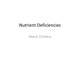 Nutrient Deficiencies