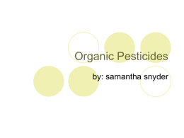 Organic Pesticides - Oklahoma State University–Stillwater