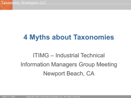 Four Myths about Taxonomies