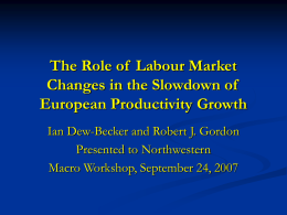 Why Did Europe’s Productivity Growth Catch