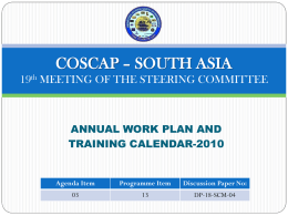 COSCAP – SOUTH ASIA 18th MEETING OF THE STEERING COMMITTEE